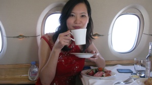 Chinese lady in Private Jet